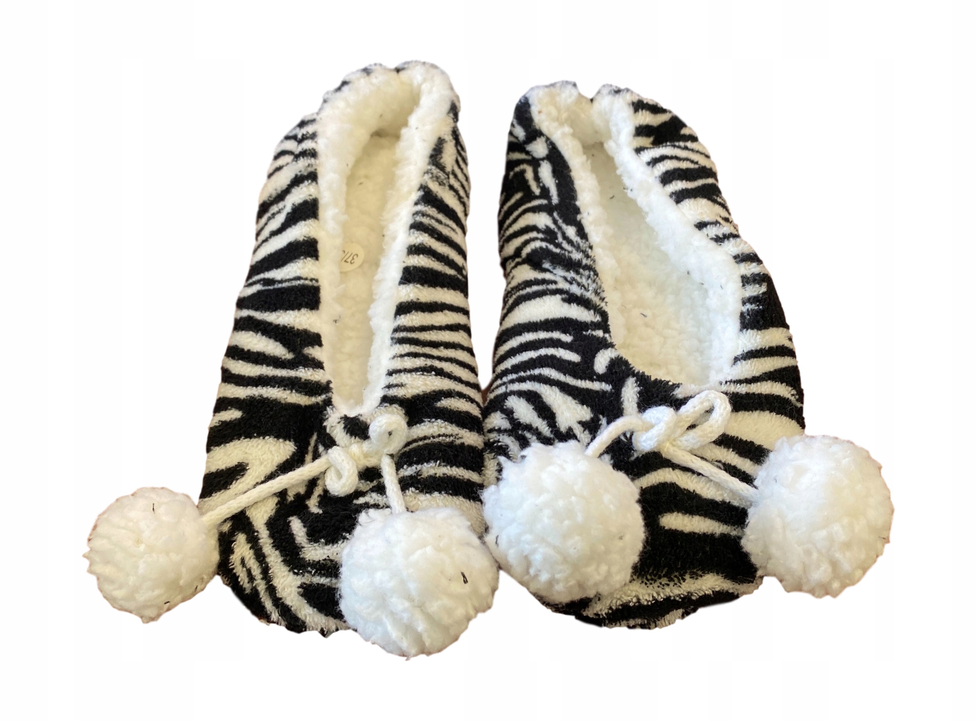 

Kapcie Damskie Baleriny ciepłe Zebra *37/38