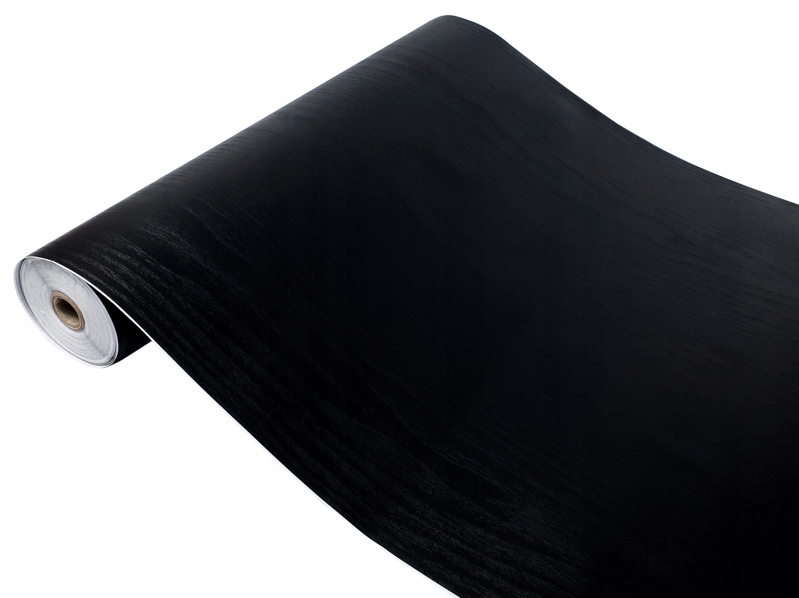 Pvc lepicí dýha na skříňky, komody, stolek, vzor Dřevo, černá, šířka 90 cm