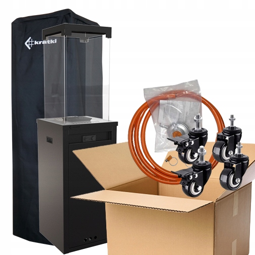 Ohrievač Patio Light čierny Kratki Kryt