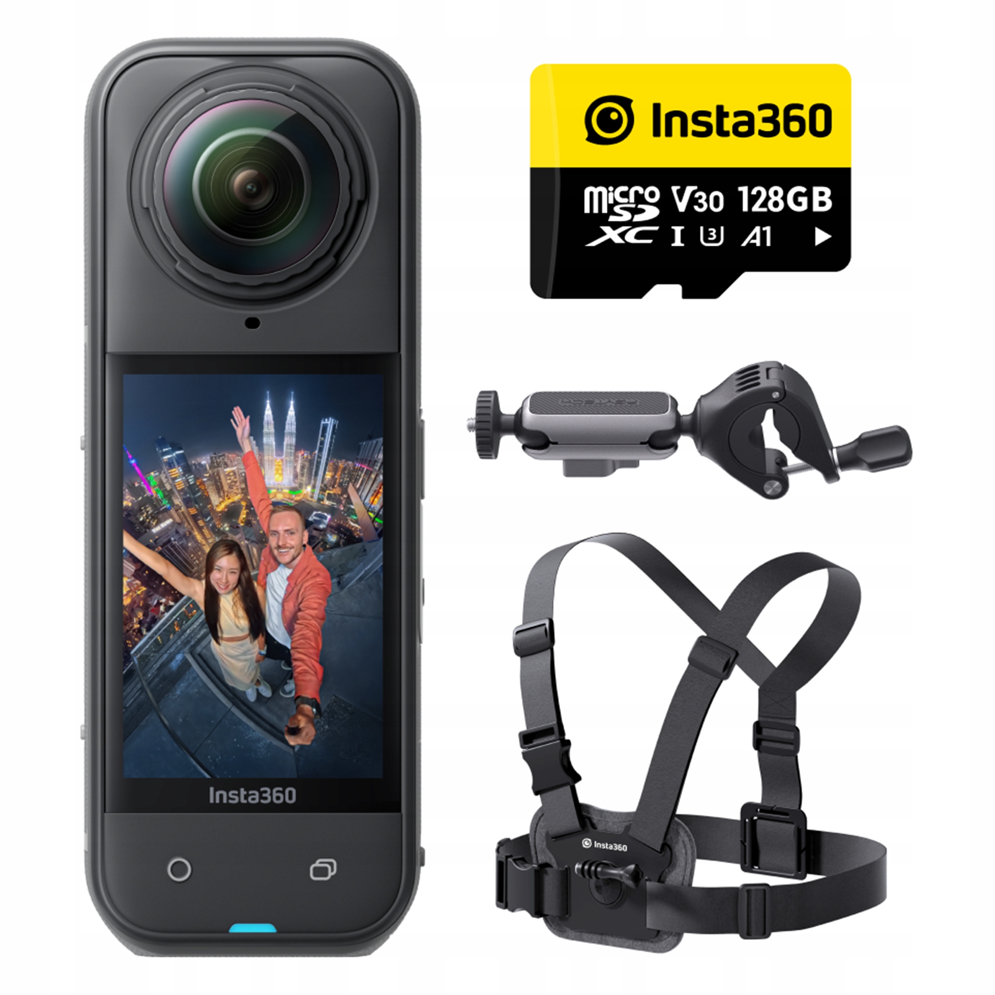 Sportovní sférická kamera 360 voděodolná Insta360 X5 Cyklistická sada