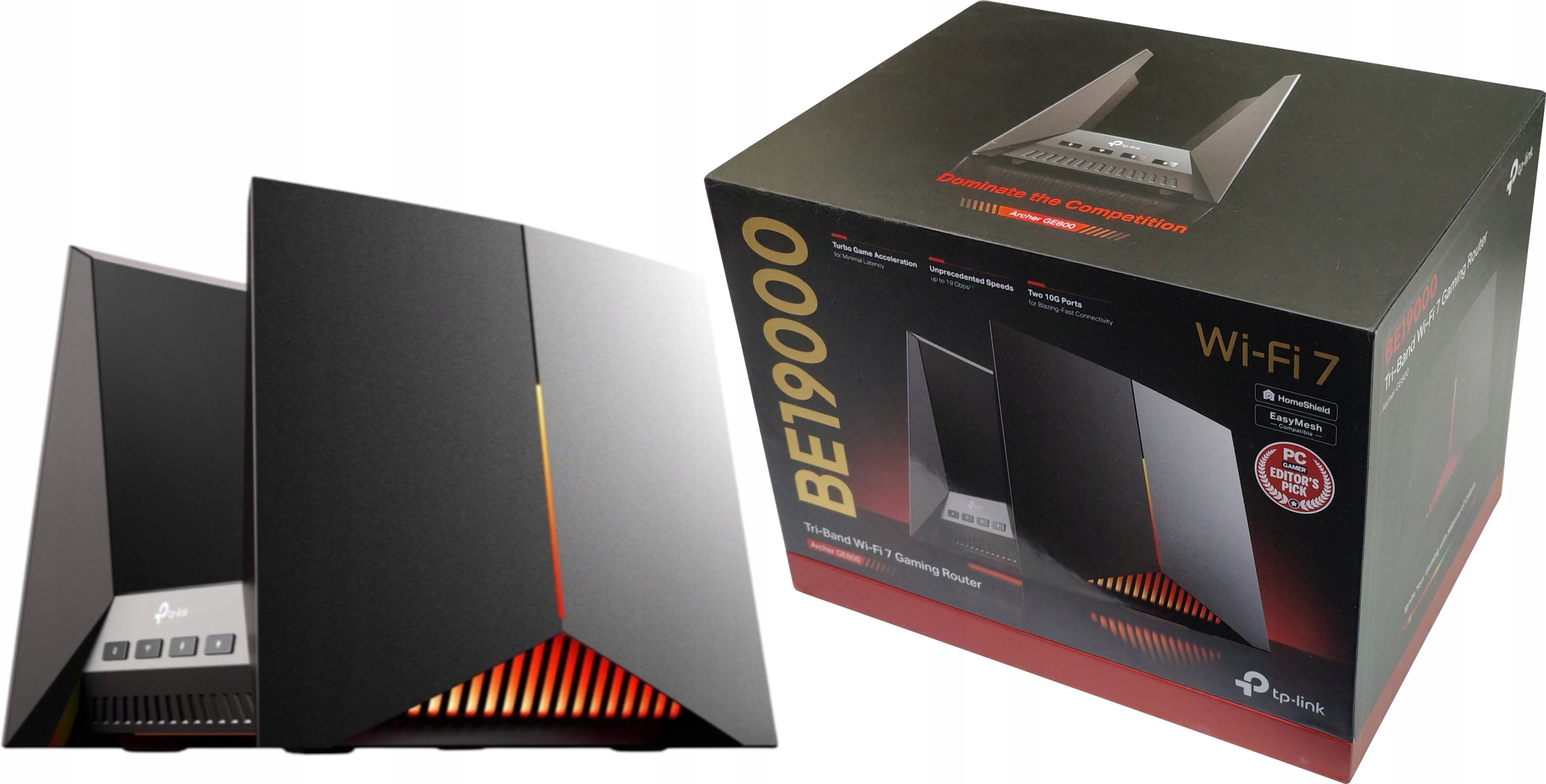 Router Tp-link Archer GE800 Tri-band Wi-fi 7 19000MB/s Black Czarny