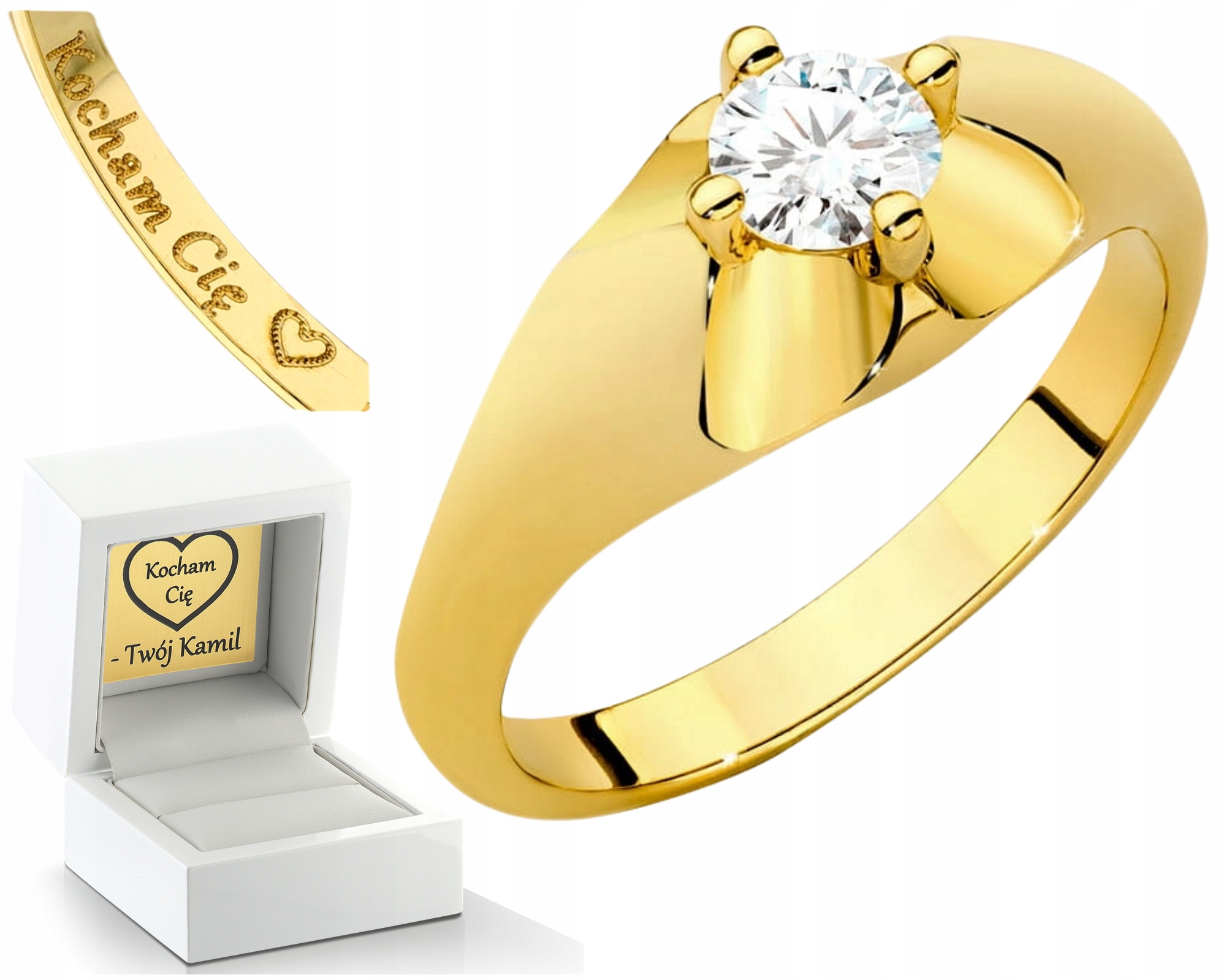 Zlatý Prstýnek 585 Žluté Zlato S Laboratorním Diamantem, Certifikát