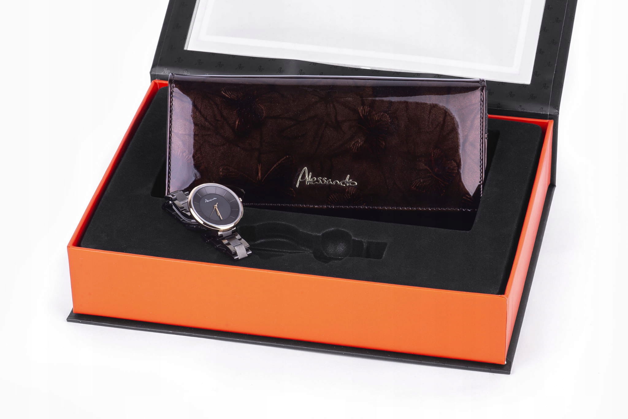 

Damski Zestaw Prezent Portfel i Zegarek Alessandro