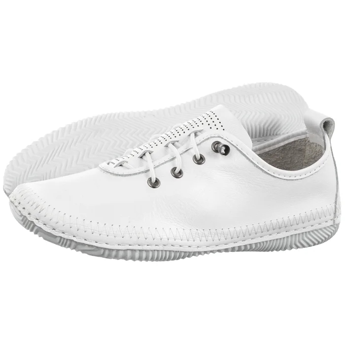 Dámské kožené boty Lehké polobotky Venezia Bílé V505-04284-01WHI