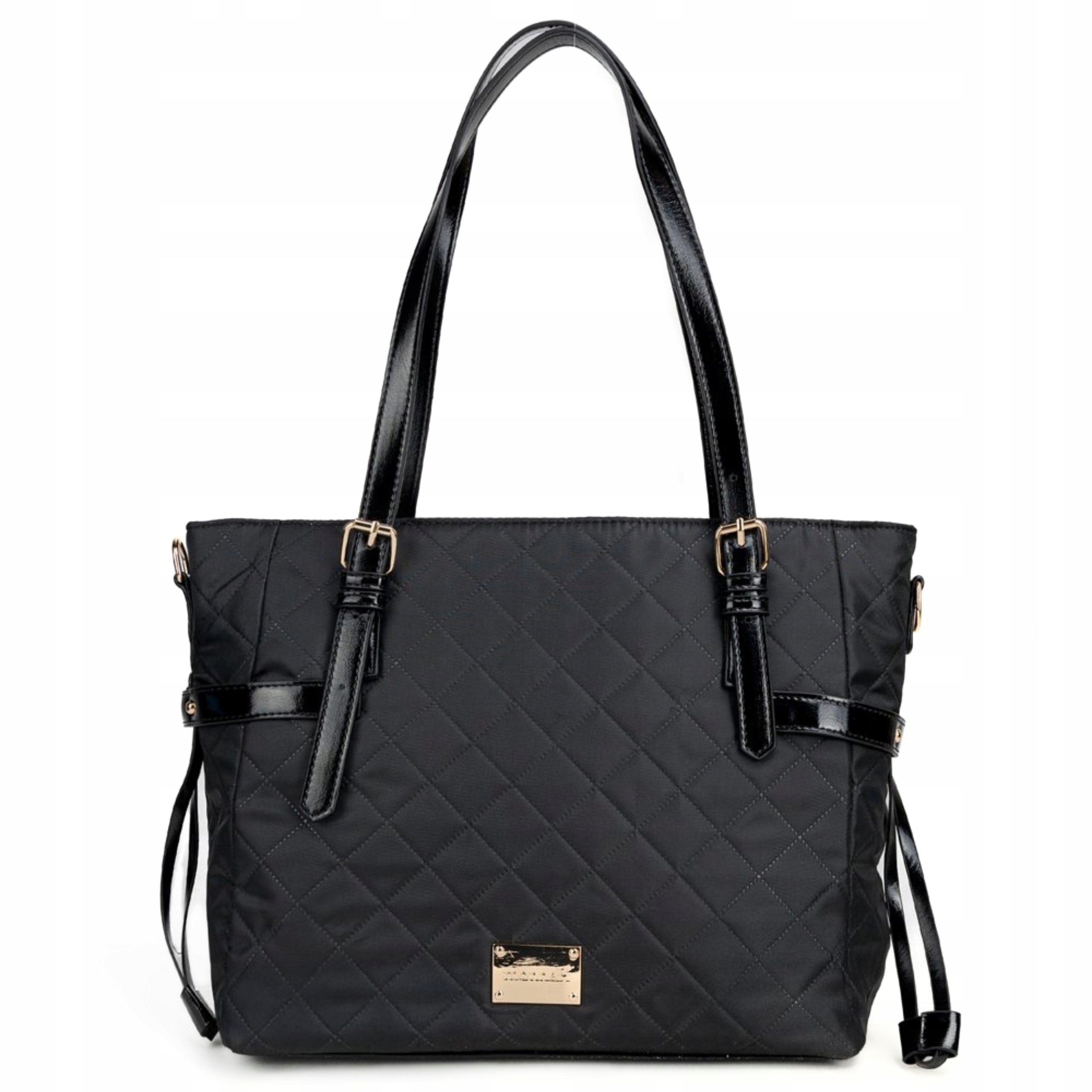 Prošívaná dámská kabelka Monnari Shopper Černá Velká A4 přes rameno BAG3980-M20