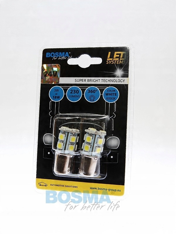 

Żarówka Led 24V 13XSMD BA15S White 3062 Bosma