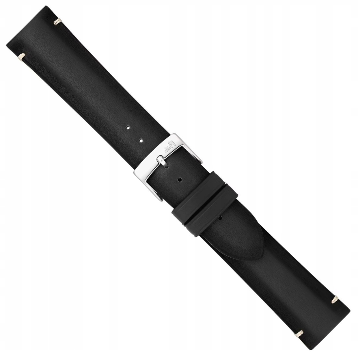 Černý Kožený Měkký Italský Řemínek Pro Hodinky Morellato 22 mm X6120