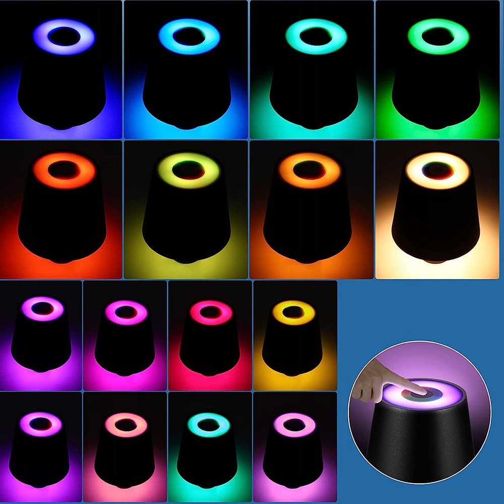 LAMPKA NA BUTELKĘ LED LAMPA NOCNA STOŁOWA ABAŻUR DEKORACJA SYPIALNI SALONÓW Kolor czarny