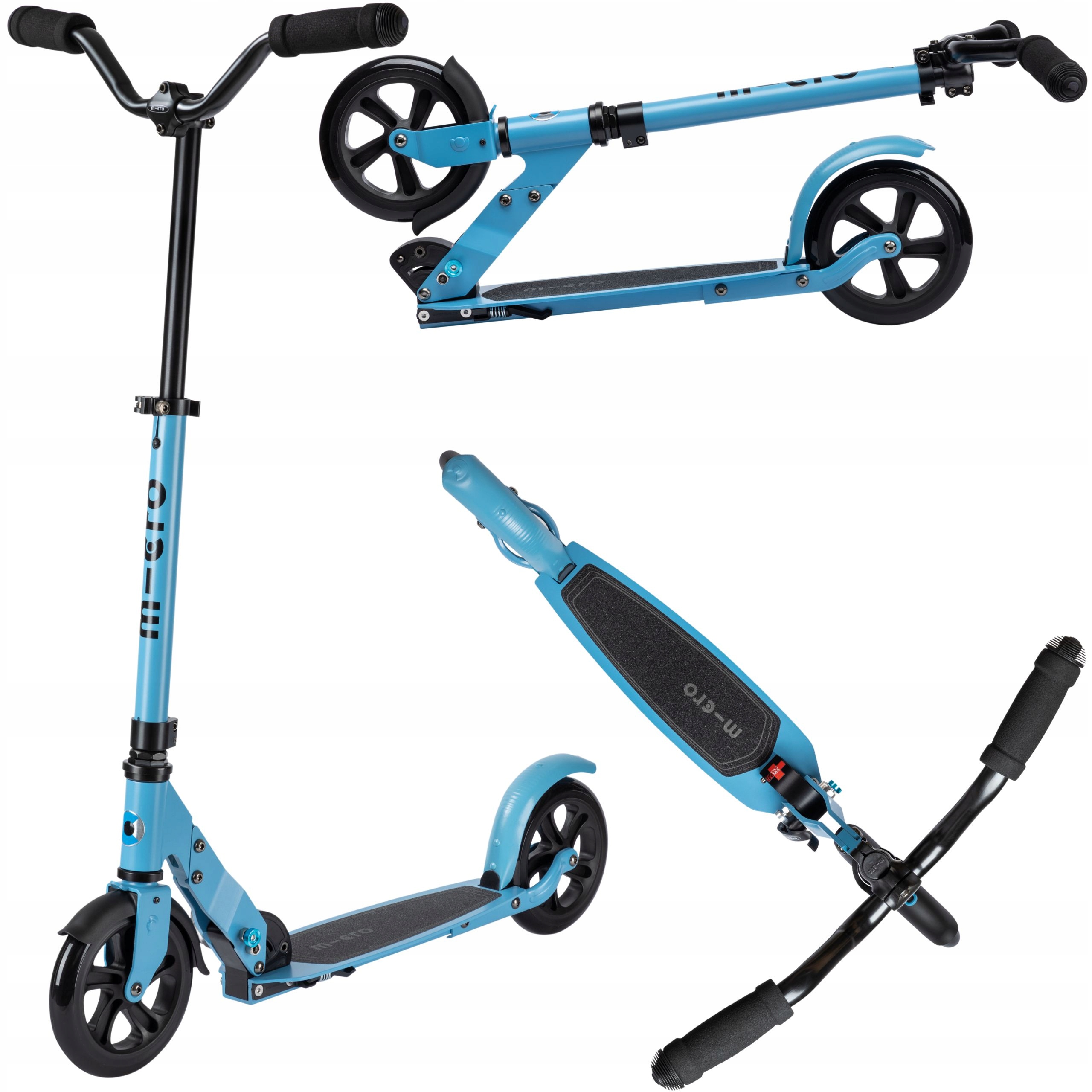 Hulajnoga dla dorosłych młodzieży Micro Speed Deluxe Składana Miejska Blue