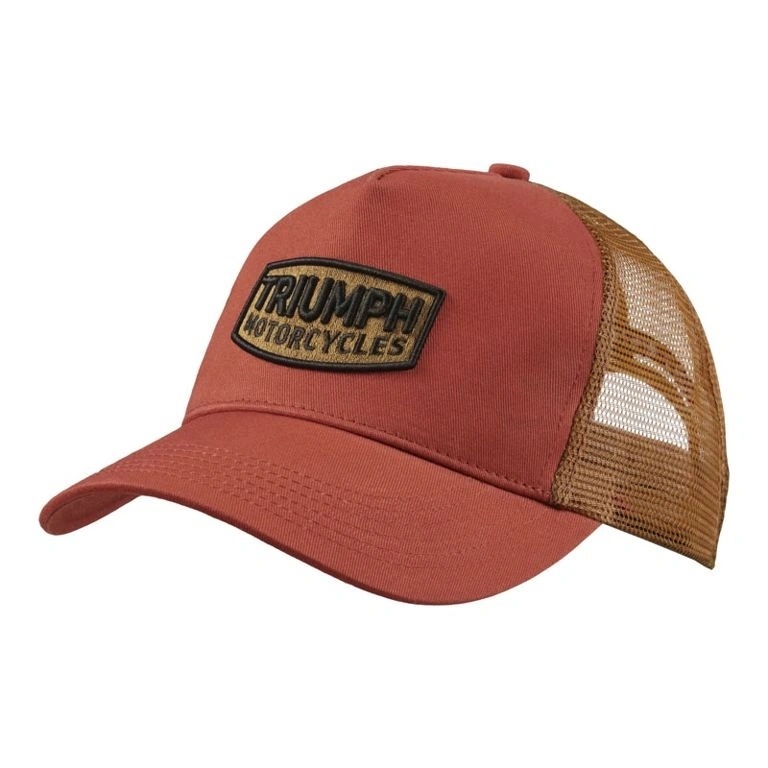 Čepice Triumph Dude Trucker Rust Gold Motocyklové logo Trucker Vintage Look