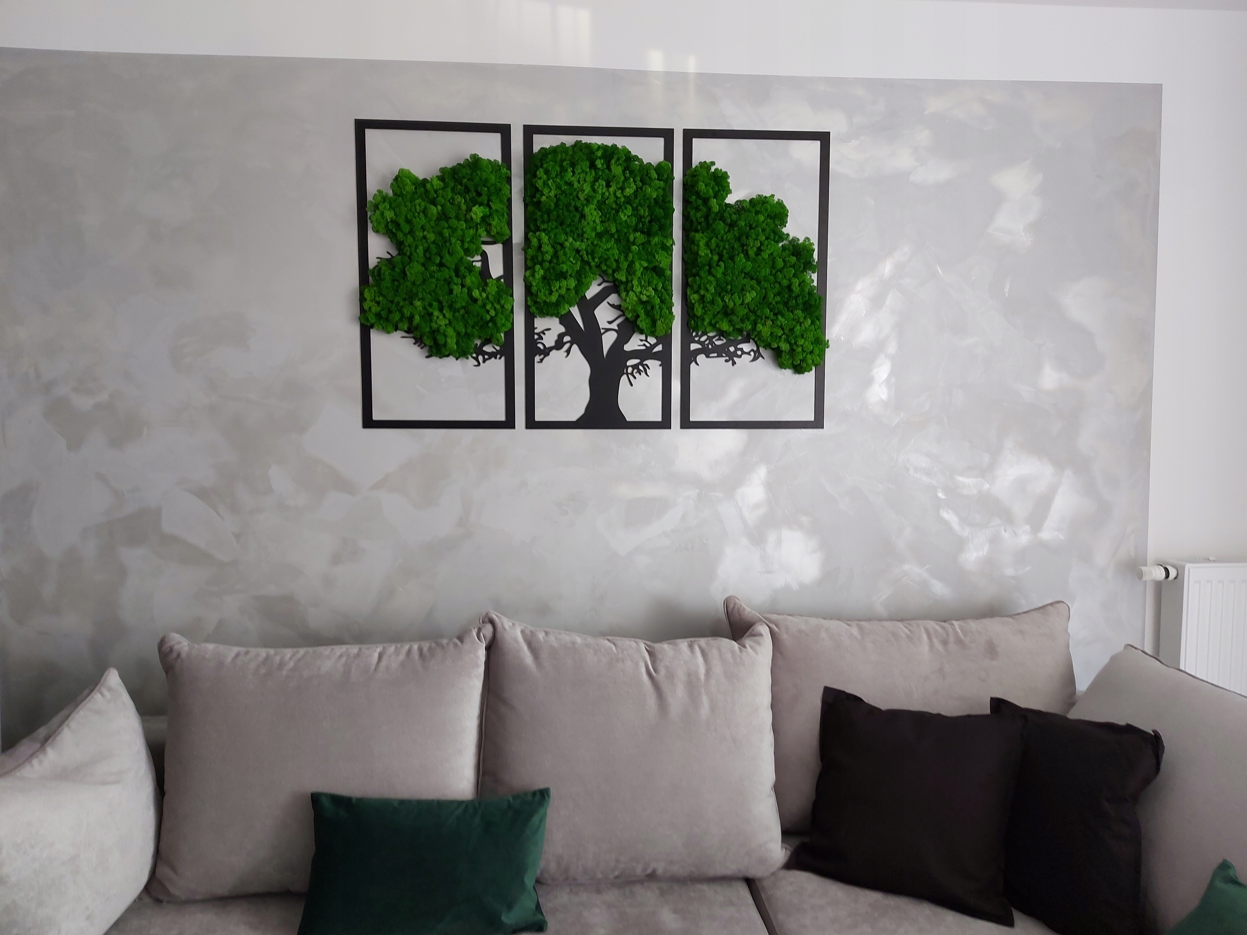 TRYPTYK drzewo 120X81 mech Chrobotek dekoracja Wysokość produktu 81 cm