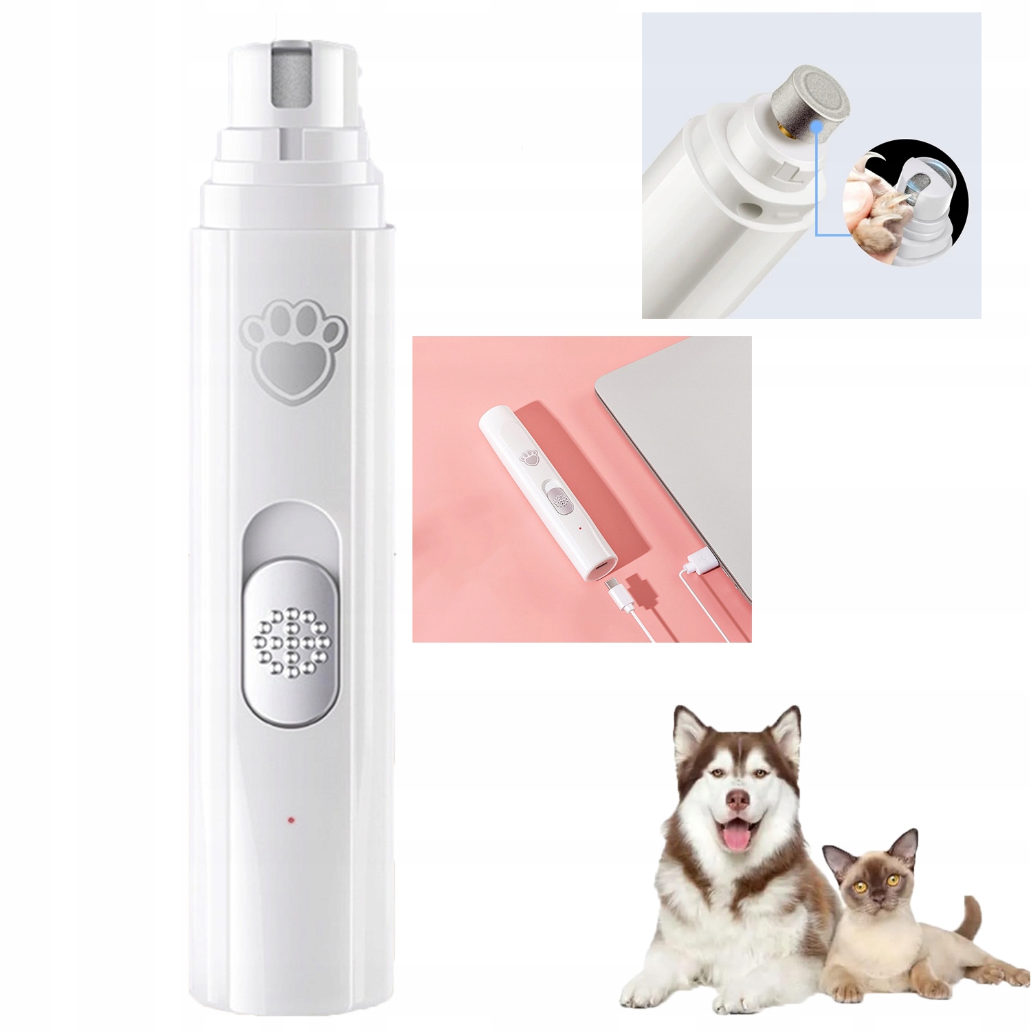 Přenosná Elektrická Bruska Na Drápky Pro Zvířata Lehká Sada Pro Péči O Drápky