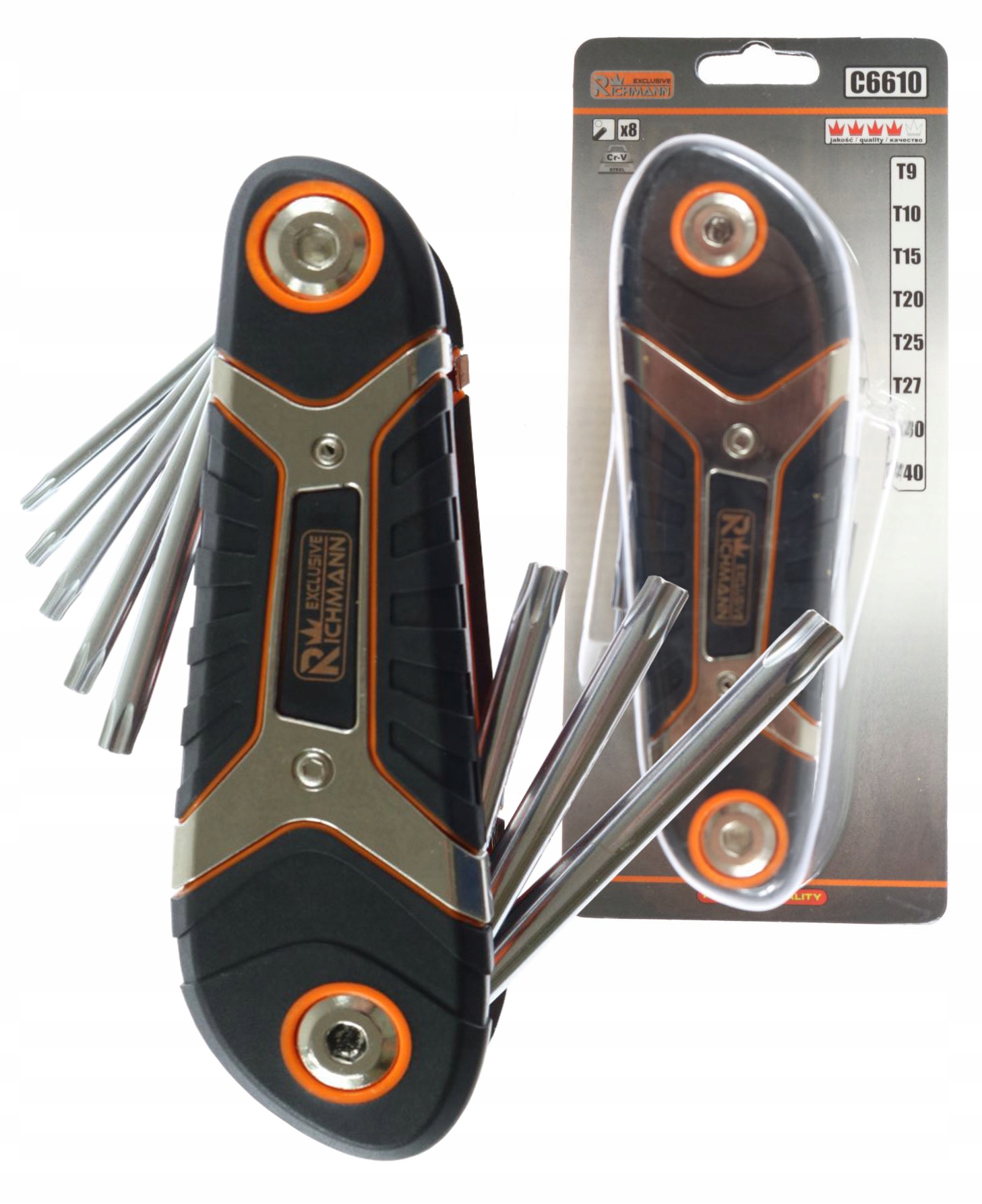 

Klucze Torx Składane 8szt T9-T40 Richmann