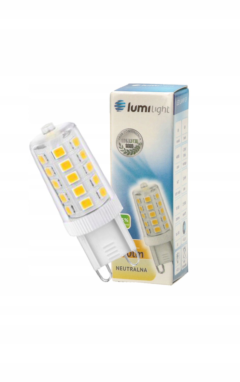 

Żarówka Led G9 3W barwa neutralna ceramic LL4156