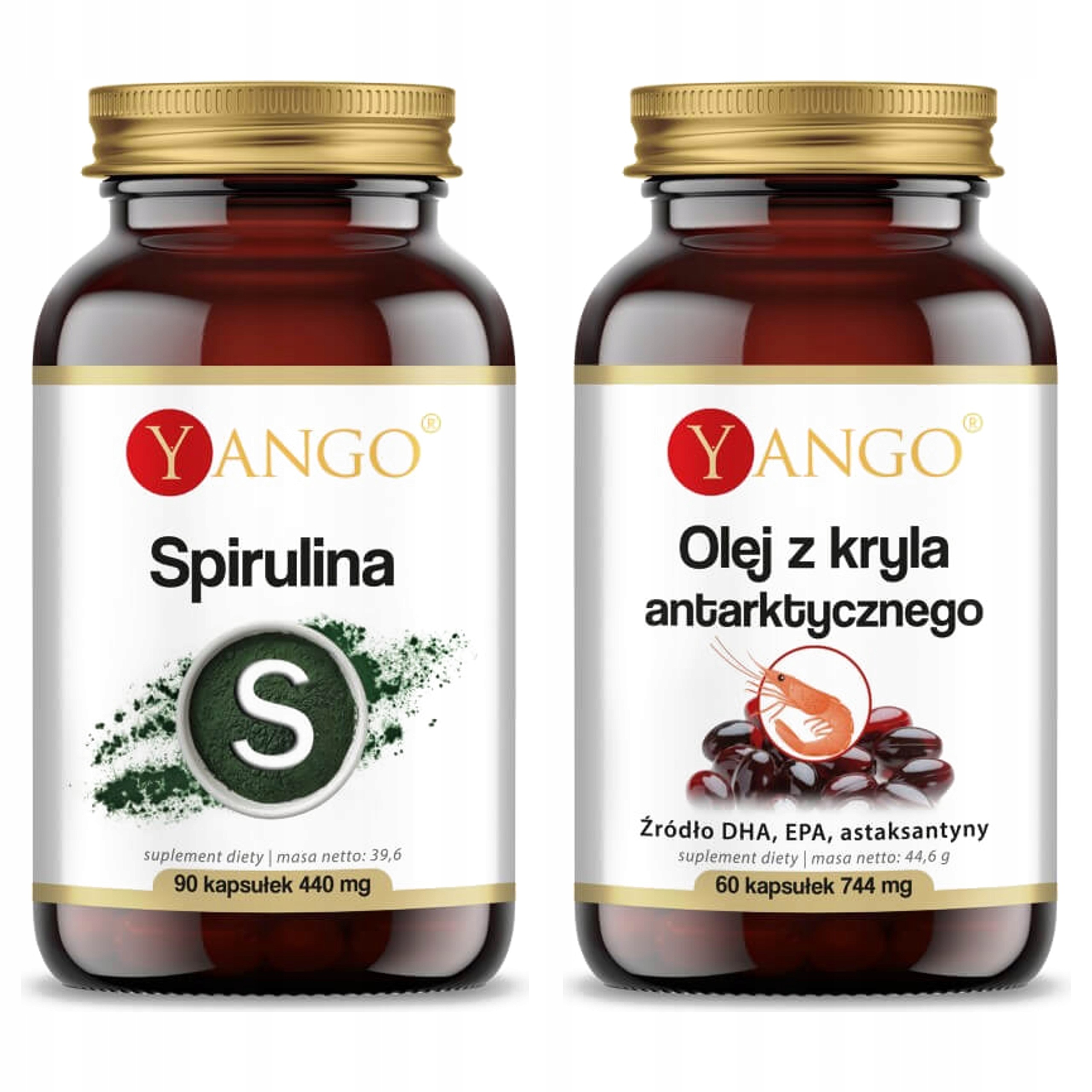 Olej Z Kryla Antarktycznego Spirulina Marki Yango W Zestawie 150 Kapsułek