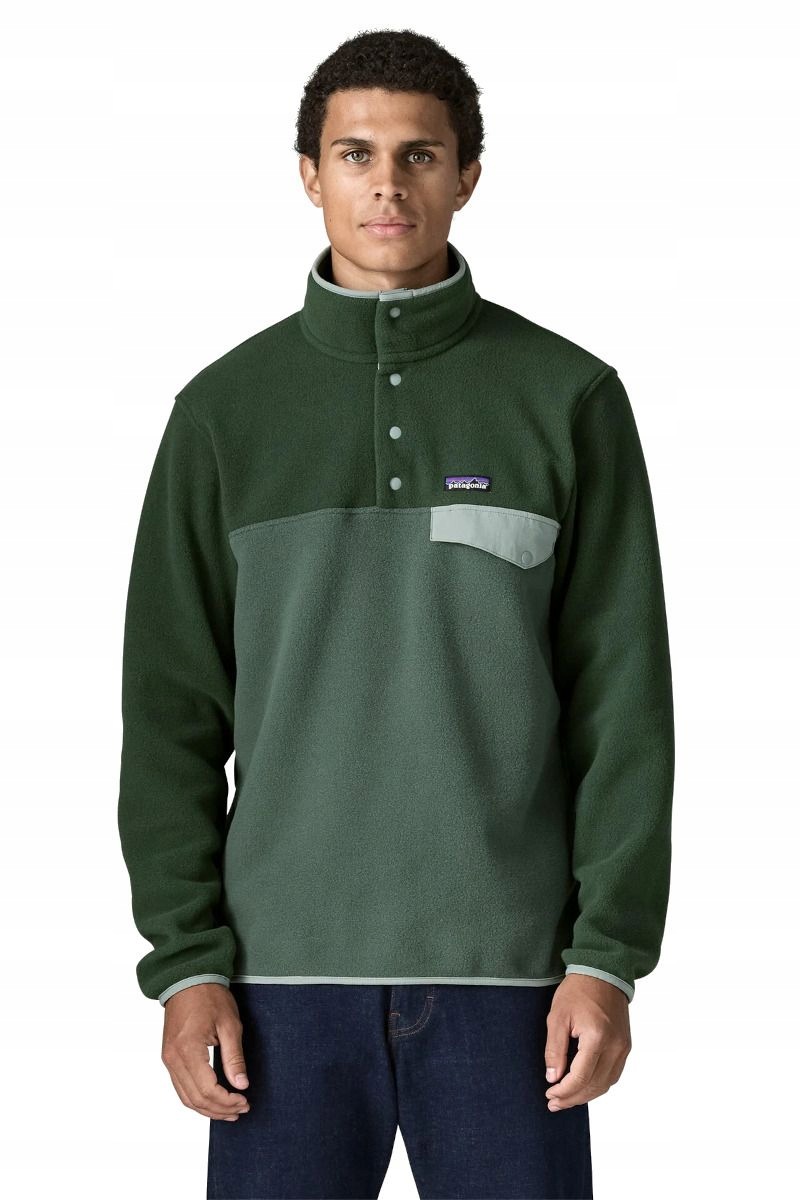 Bluza męska Patagonia Lightweight Synchilla Snap-t Pullover Canopy Green S