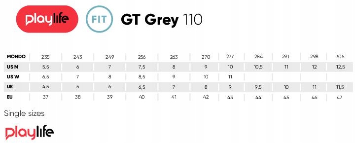 ROLKI FITNESS PLAYLIFE GT 110 39 Materiał płozy aluminium