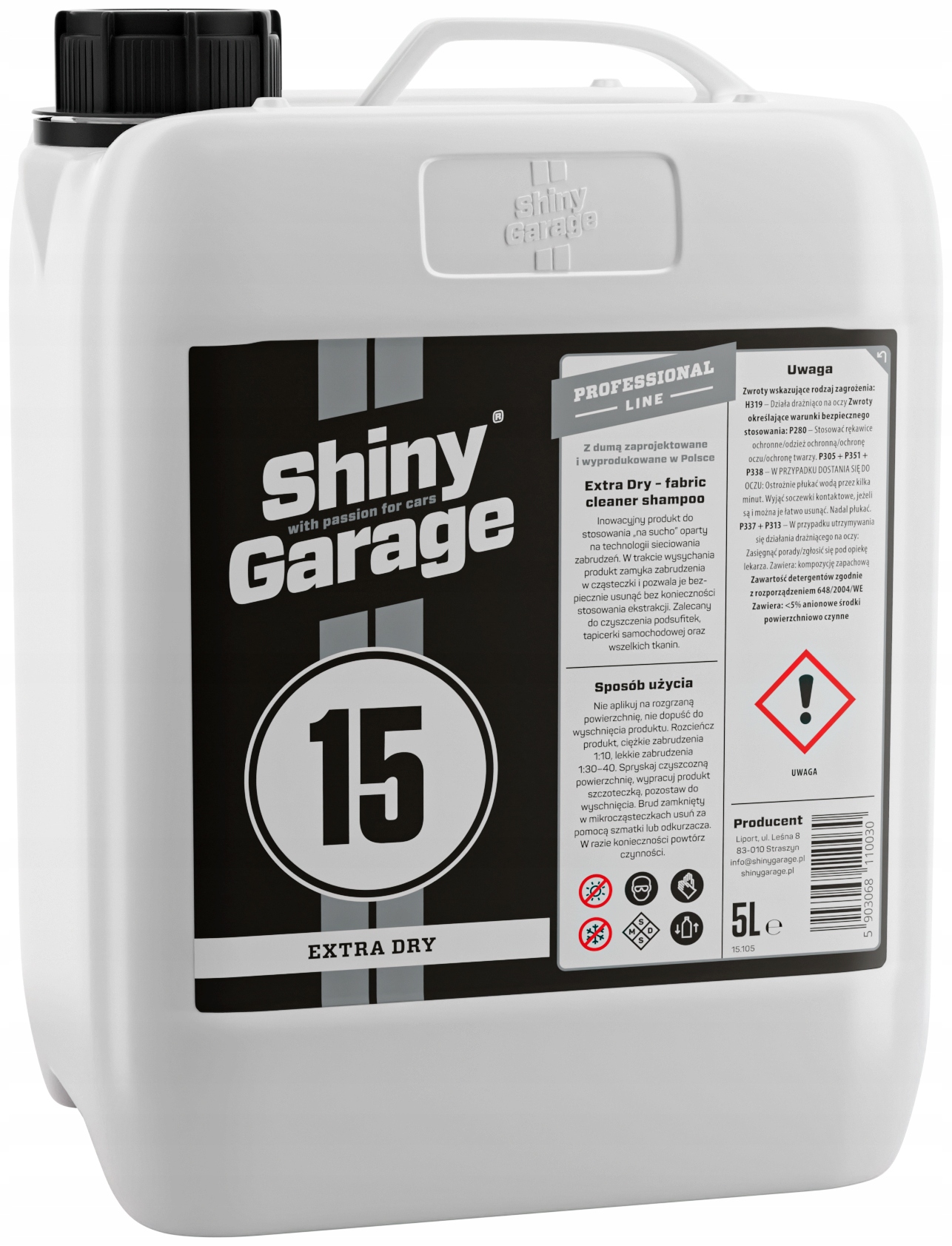 SHINY GARAGE-EXTRA DRY ДЛЯ СТИРКИ ПОТОЛКА-5Л