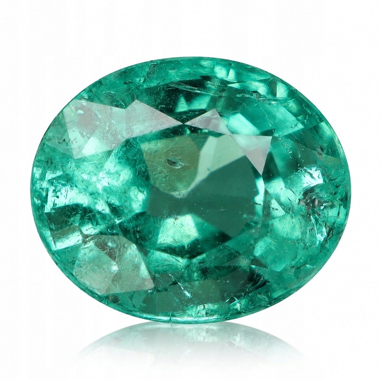 Přírodní Smaragd 0.46 ct Ovál Kolumbie SI2 certifikát Wbd