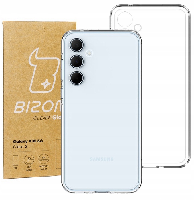 Etui szkło do Galaxy A35 5G, Spigen, Bizon, zestaw, plecki, szybka