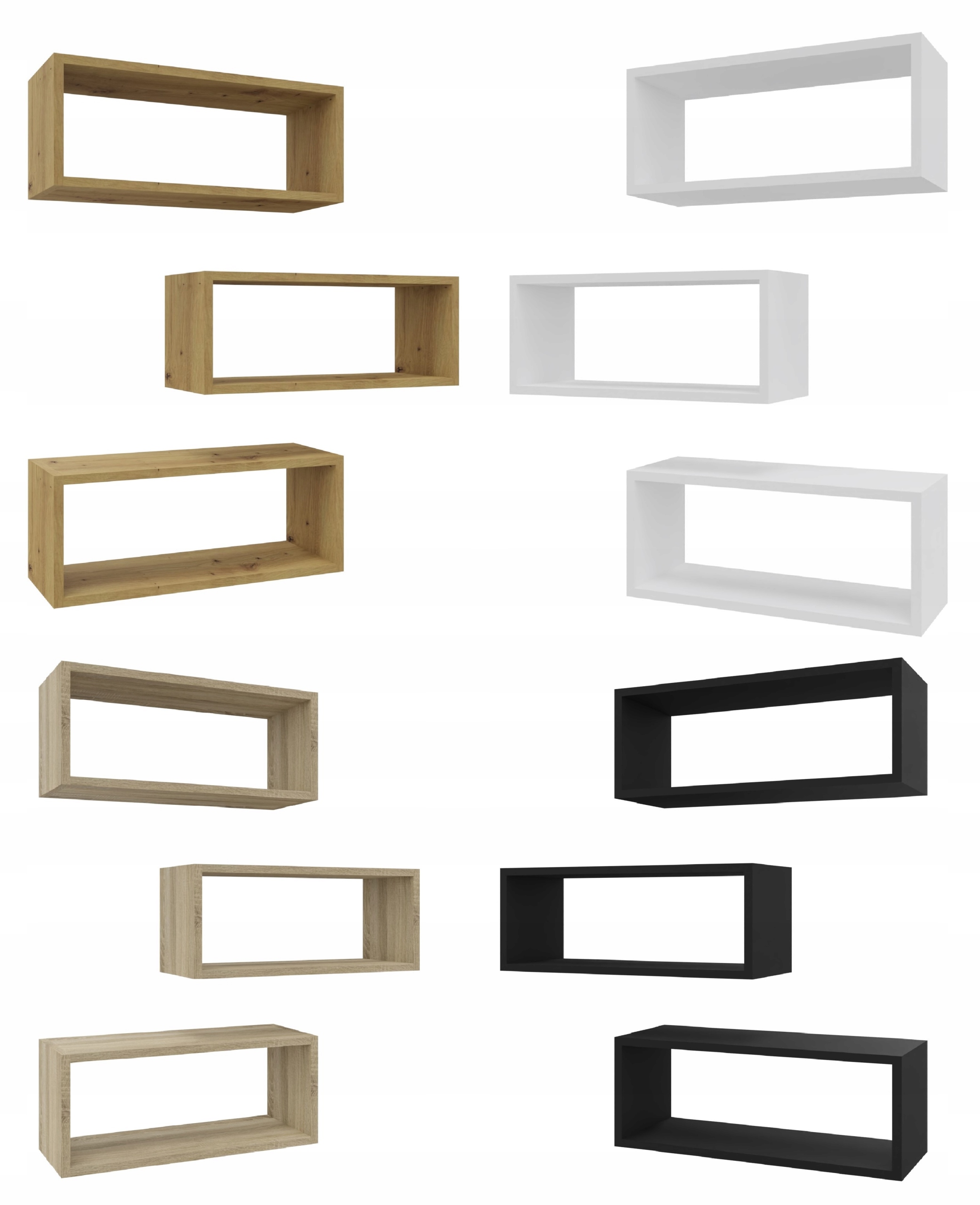 Półka wisząca ścienna regał na książki skrzynia biała mat Kod producenta MM0249