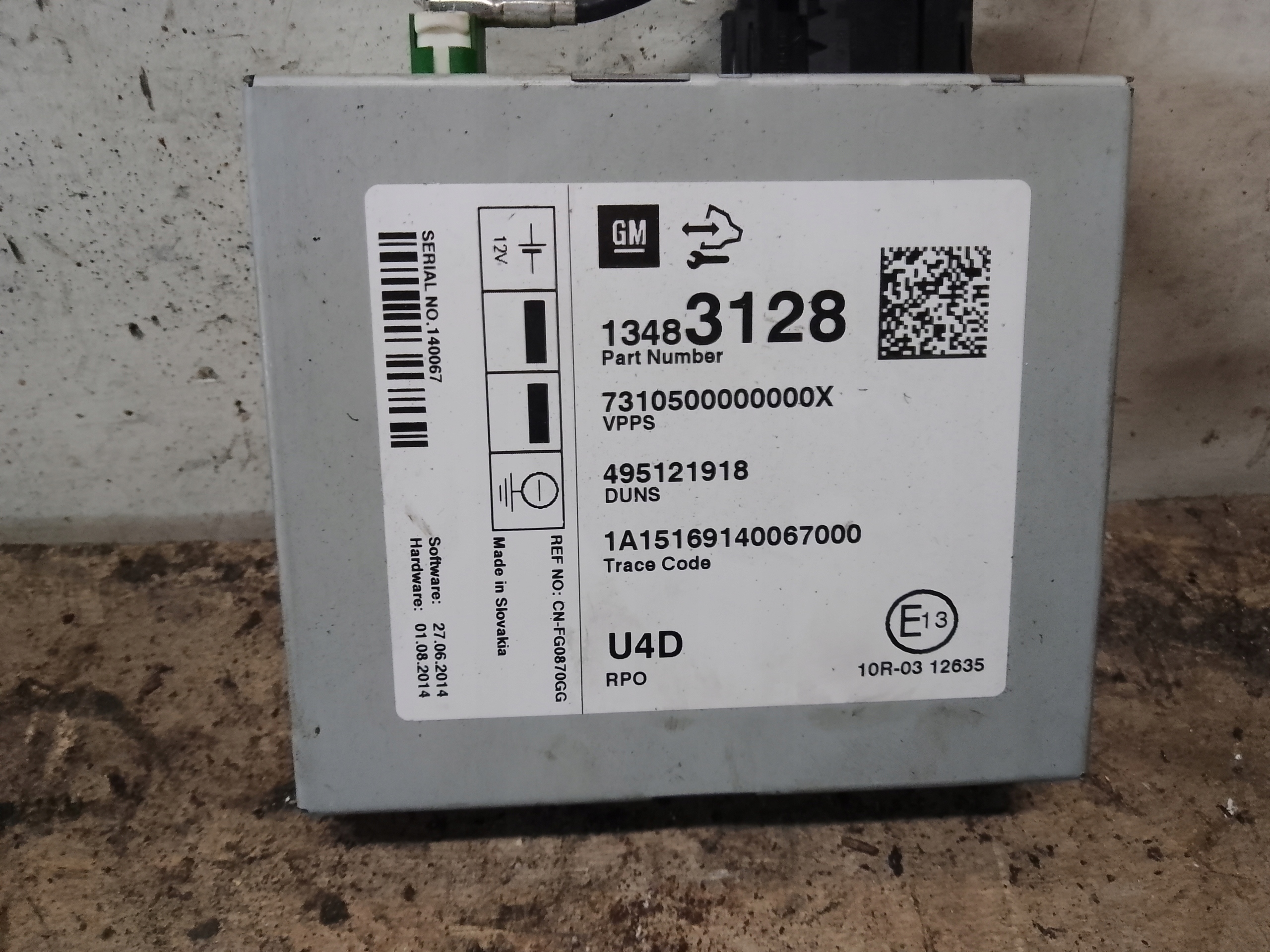 MODULO RADIA OPEL ASTRA J MOKKA U4D 13483128