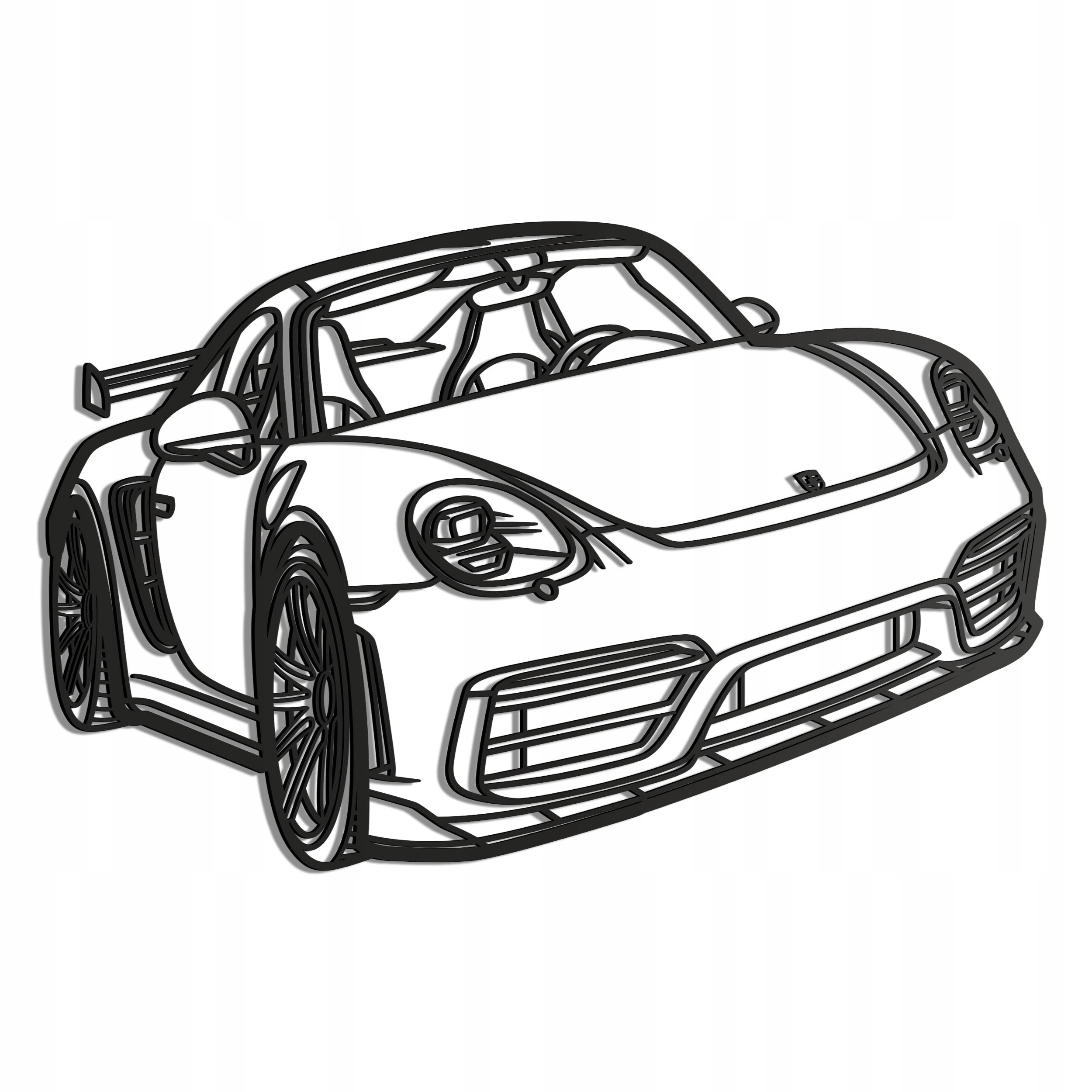 Porsche 911 GT3 Rs 2024 line Drevený 3D obraz Nočná Lampa Led diaľkové ovládanie