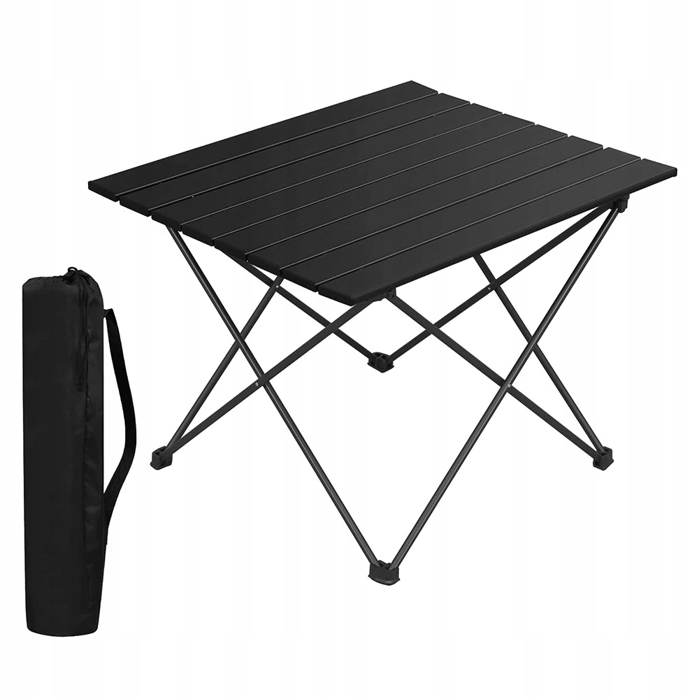 Stůl Turistický Skládací Ocelový Křížový Rám S Protiskluzovými Nožičkami