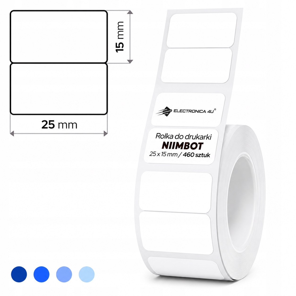 Etykiety samoprzylepne naklejki termiczne Niimbot B1 B4 B21 B3S B31 25x15