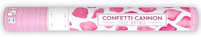 Tuba strzelająca z płatkami róż różowe 40cm konfetti Marka Party Deco