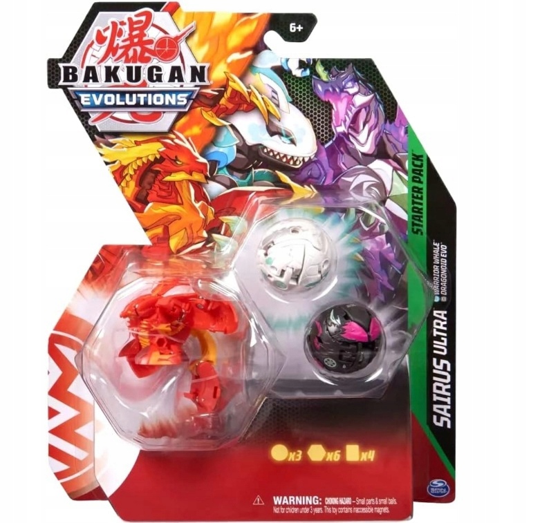 Bakugan Evolutions Zestaw Startowy 3-pak Sairus Ultra Sairus Ultra