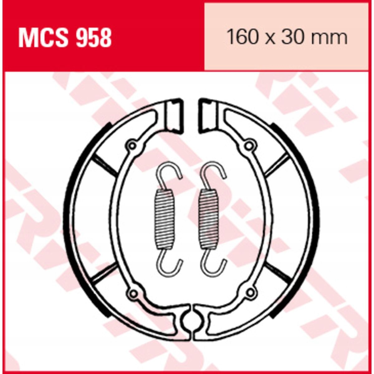 MCS958 TRW комплект тормозных колодок