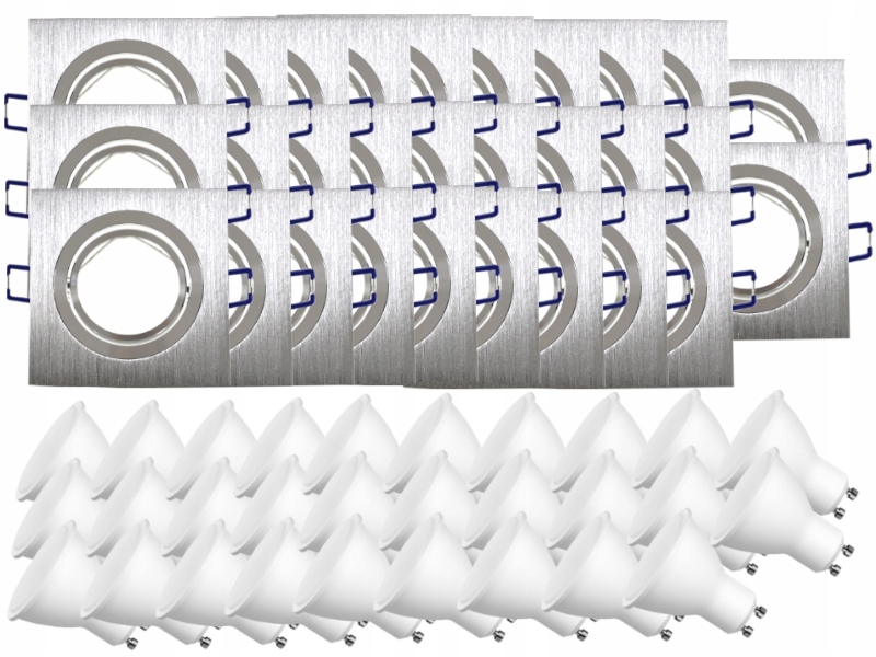 Zestaw Oprawki Sufitowe Halogen 29x +Żarówki 6W