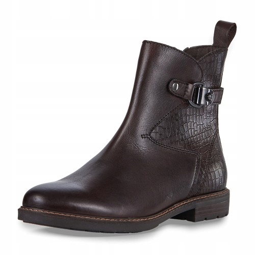 Dámské kotníkové boty kožené boty hnědé Marco Tozzi vel. 37