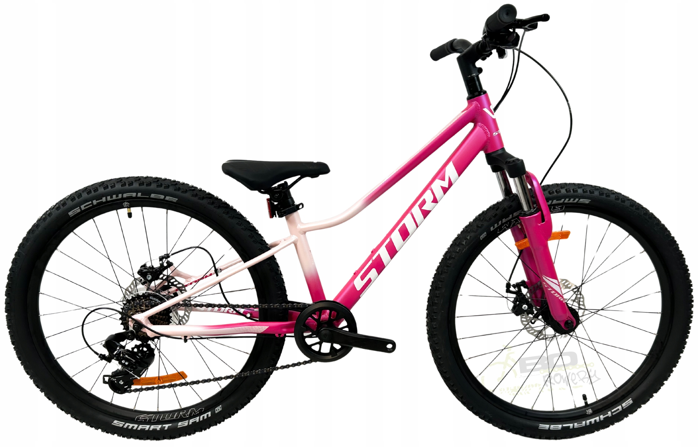 Rower Młodzieżowy 24 Storm Queen 2D rama 11 24 ciemny róż 2026 1x7