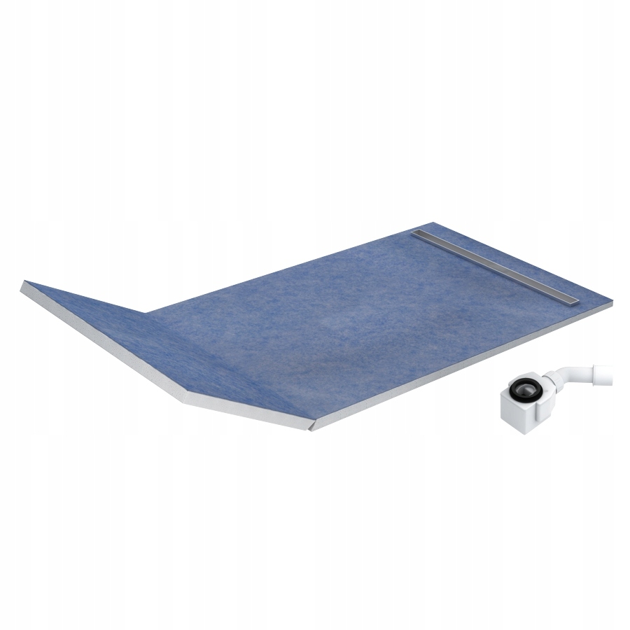 Sprchová vanička Stabilsound Plus obdélníková 130+50x80x5/12,5 cm podlahová