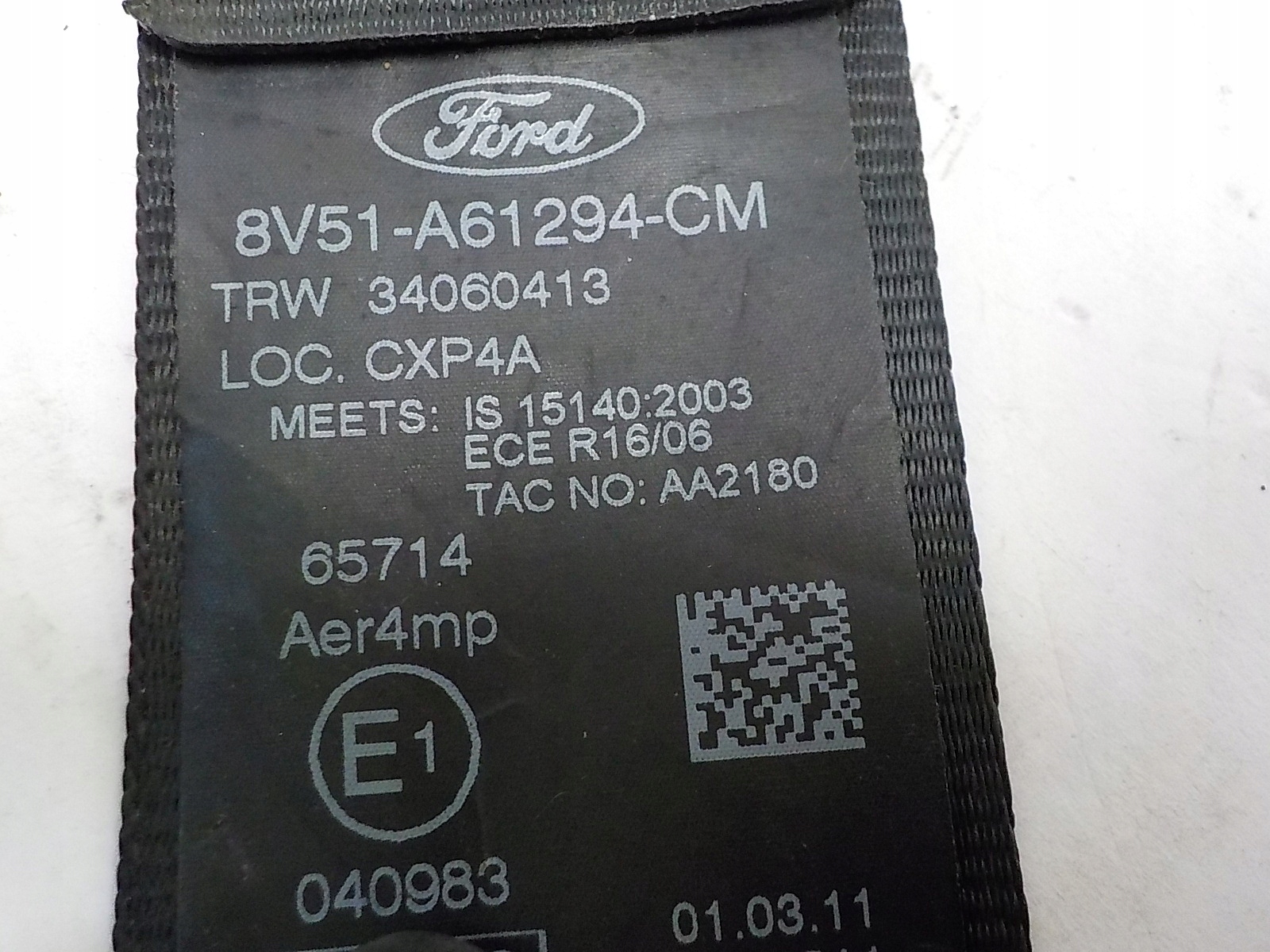FORD FIESTA VII MK7 Gurten Sicherheits Spanner 8V51-A61294-CM