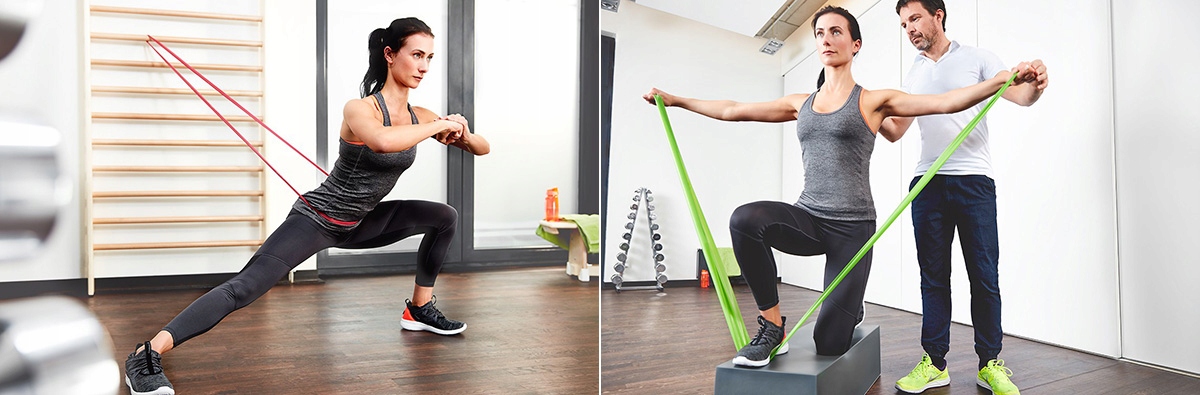 Guma do ćwiczeń Taśma PINOFIT Band zielona 2m/14cm Model Gymnastikband