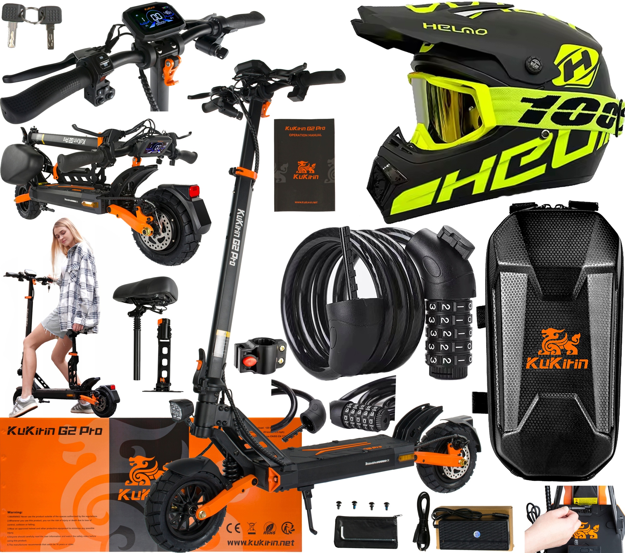 Elektrické vozidlo Kukirin G2 Pro 600W 45KM/H 48V 15.6AH 58KM +3 dárky