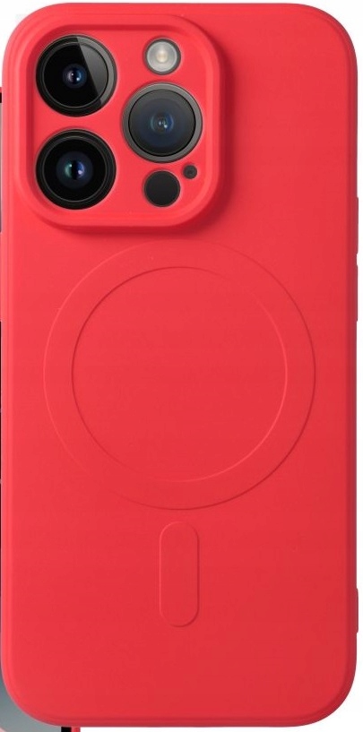 Nakładka Silicon Mag do iPhone 15 Pro 6,1" czerwona Tfo