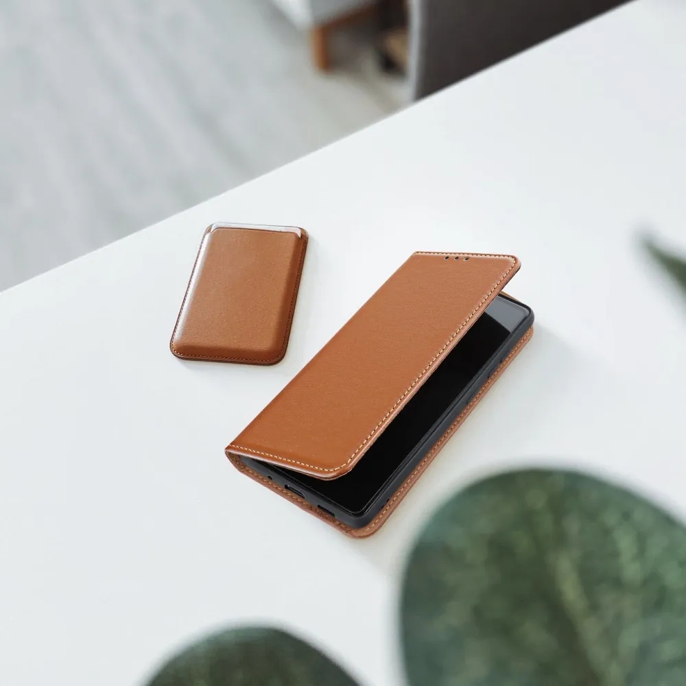 Kabura Smart Pro Book skórzana do Xiaomi Redmi Note 15 Pro Plus 5G brązowy