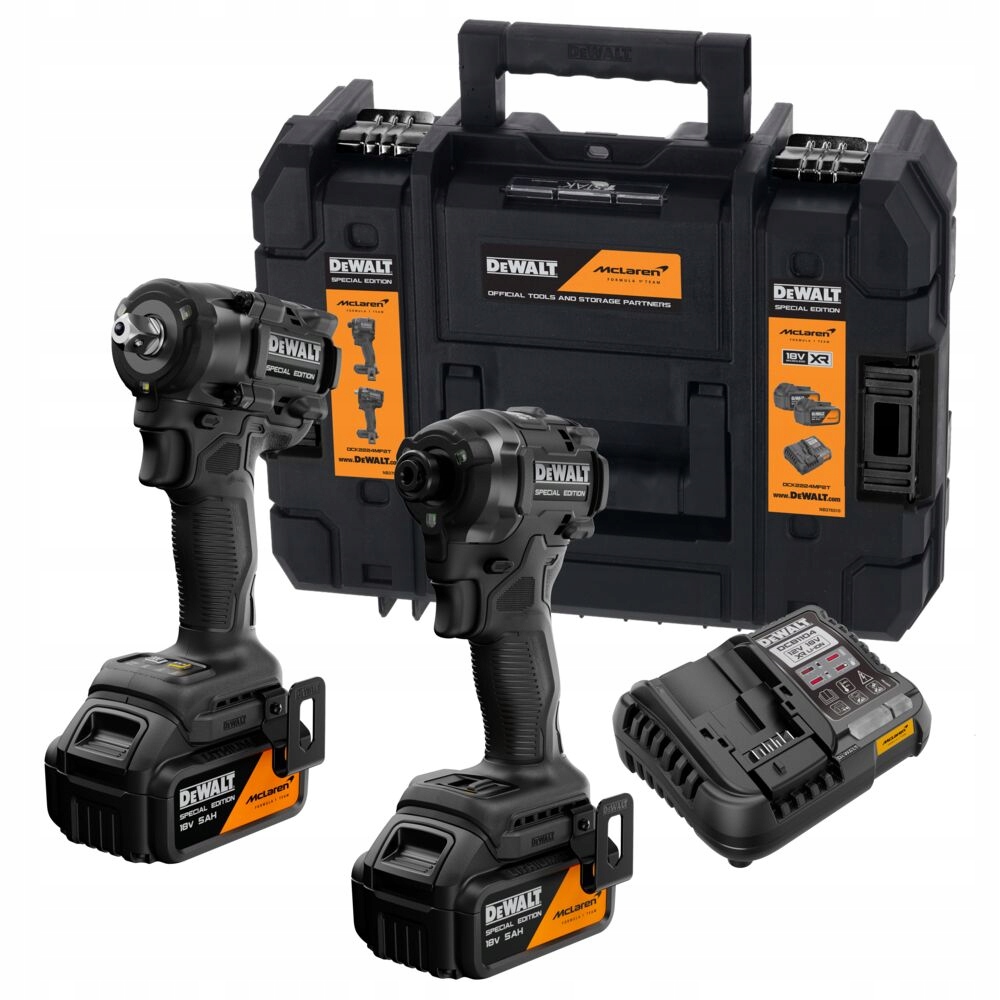 Combo sada DCF86M DCF92M, 2x5Ah, 18V Xr Dewalt [DCK2224MP2T-QW] Mclaren