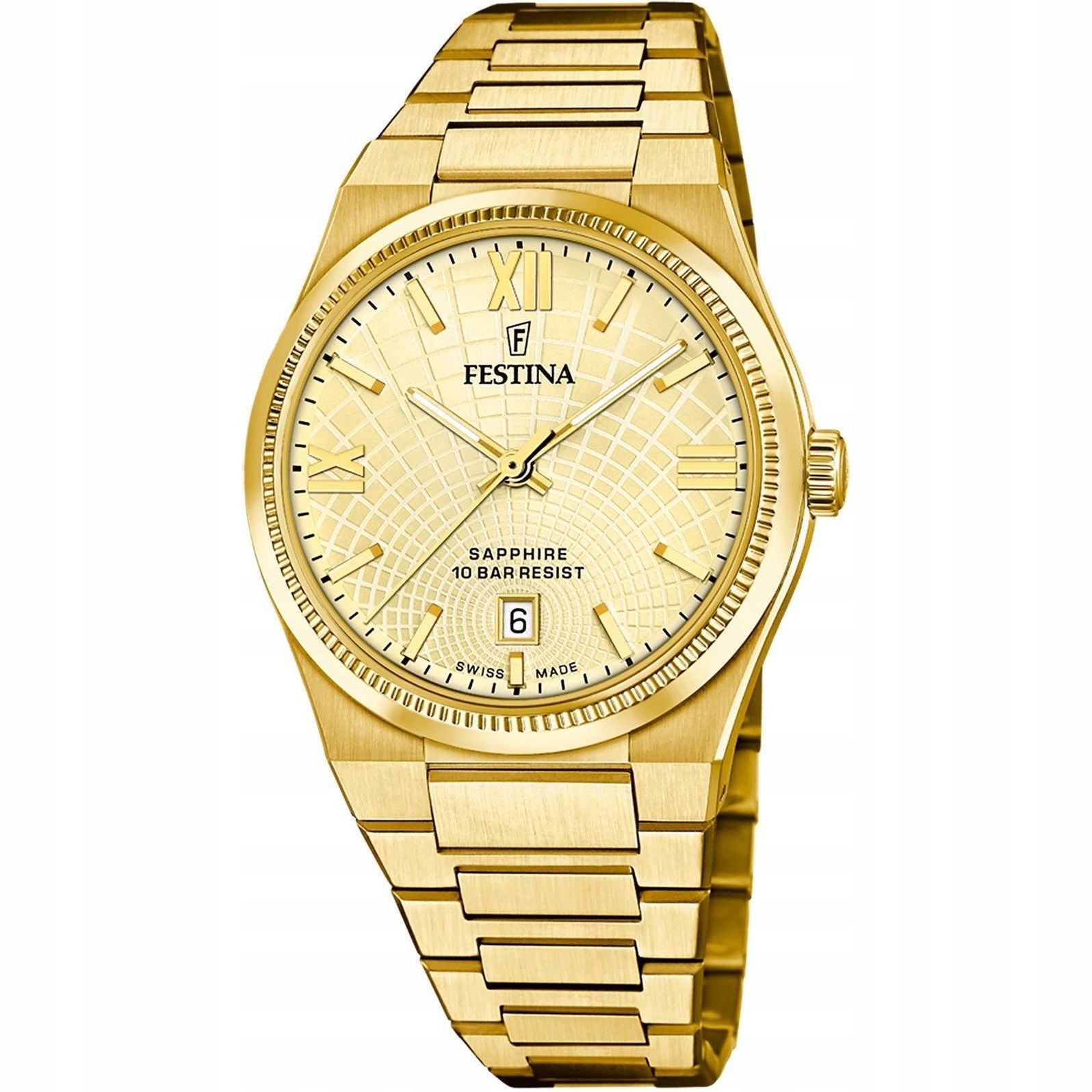 Festina Swiss Made 20057/2 Zlaté hodinky s funkcí datumovky