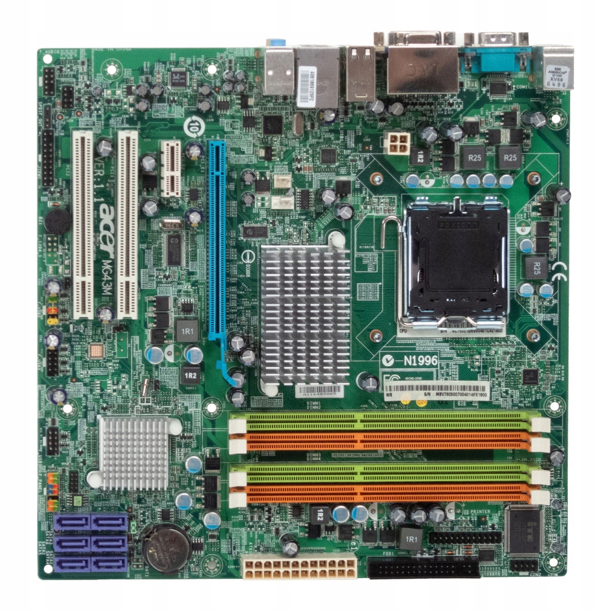 Acer MG43M Socket 775 DDR3 PCIe Pci mATX