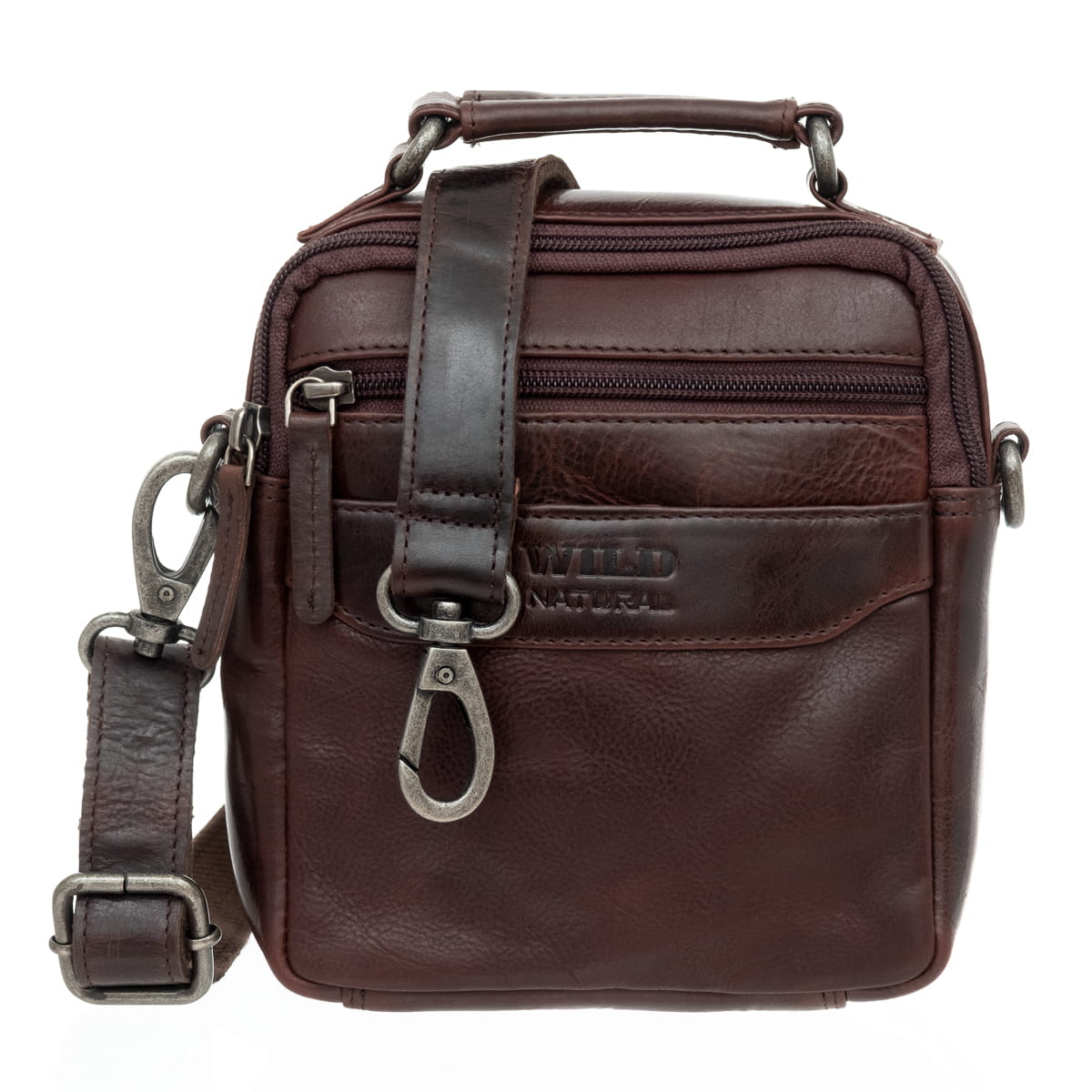 Malá pánská kožená taška Wild Natural Choco