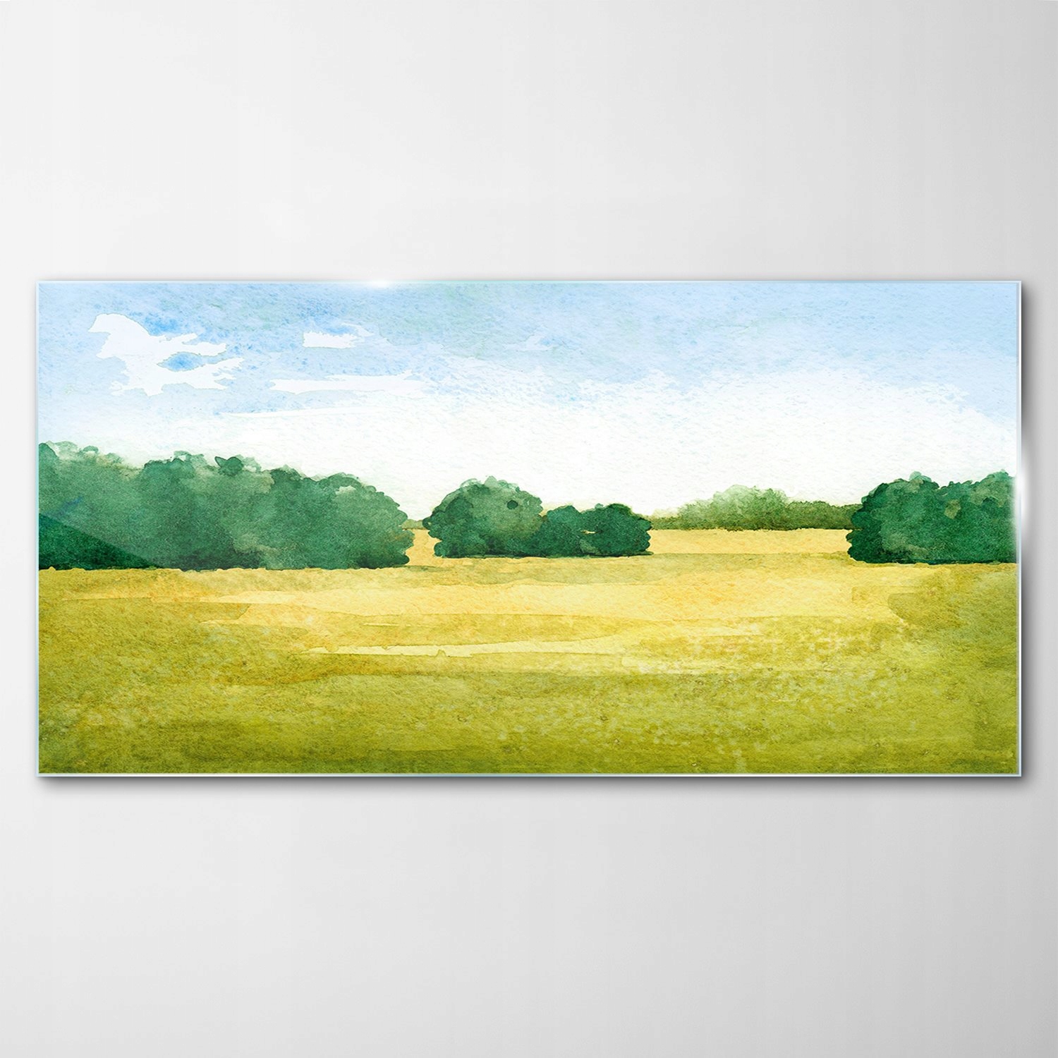 Sklenený obraz Dekor Akvarely Leto Krajina 100x50