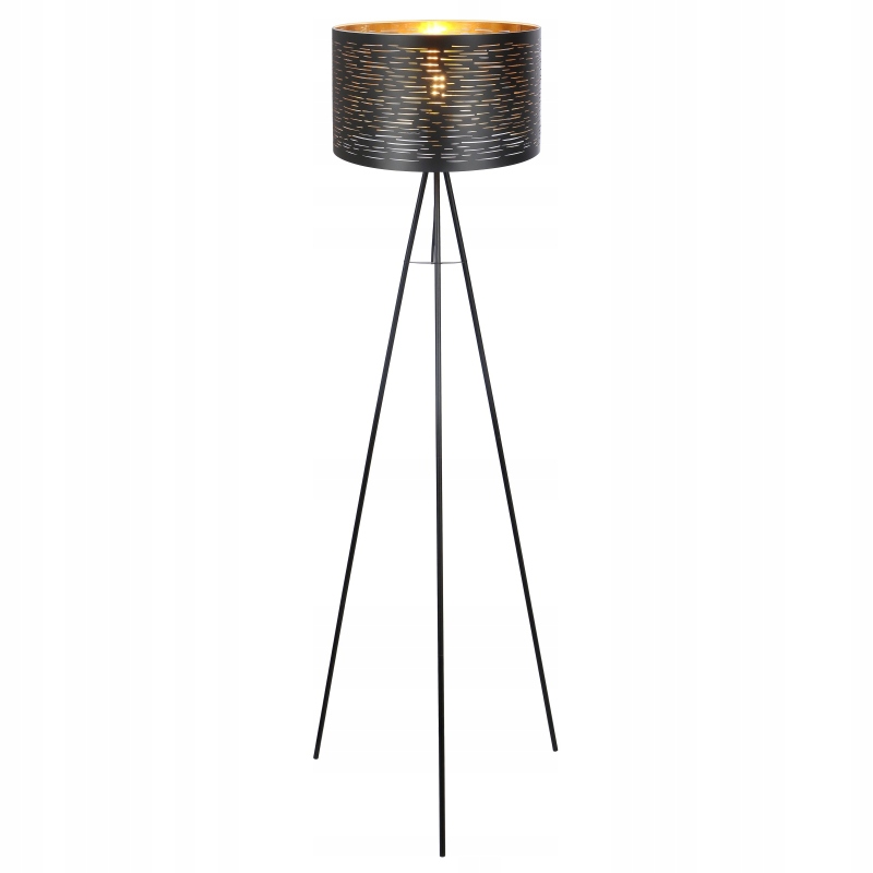 Stojaca Lampa Čierno-zlaté Tienidlo S 3 Nohami
