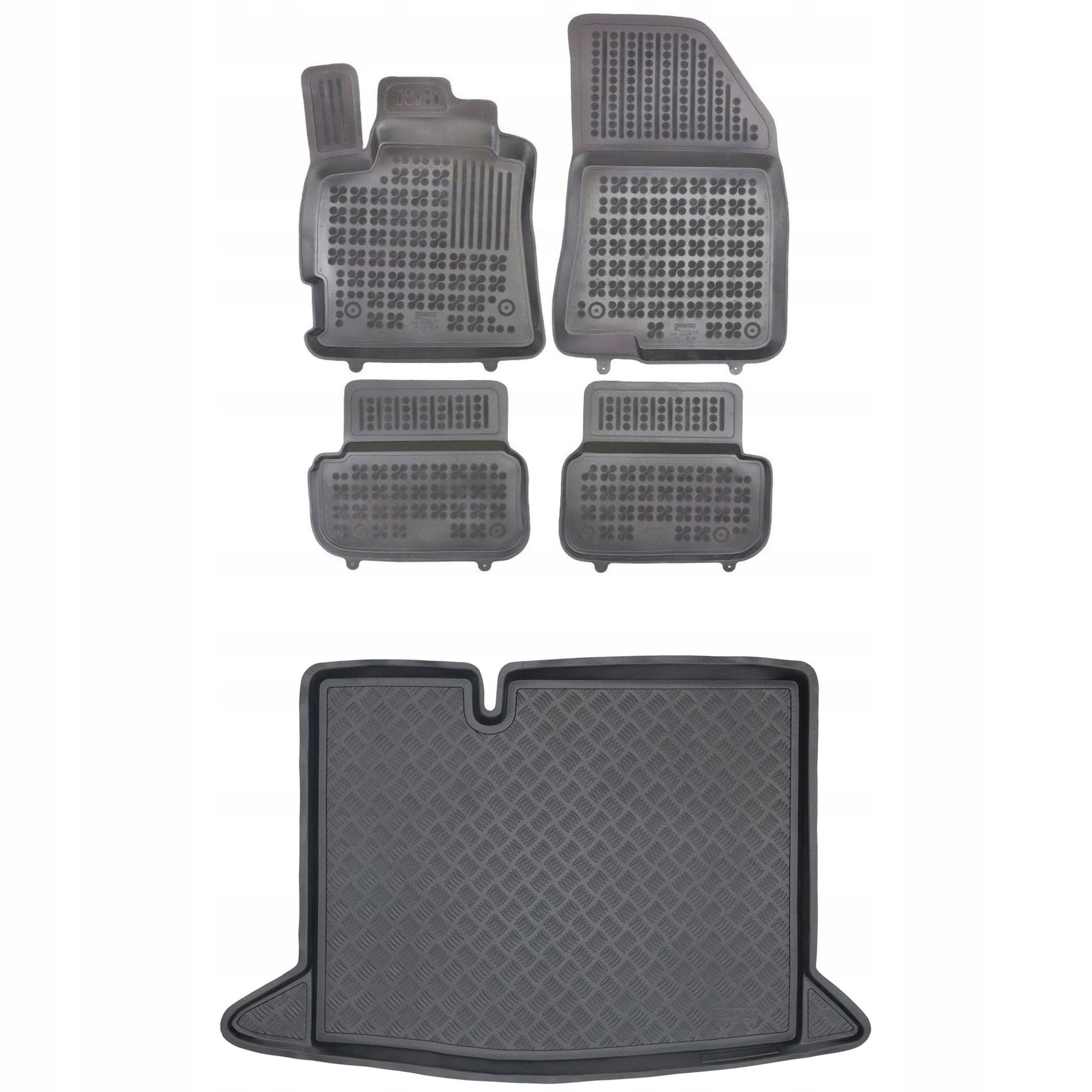 Sada kobercov a rohoží Dacia Sandero III od roku 2020, jedna podlaha batožinového priestoru 4x