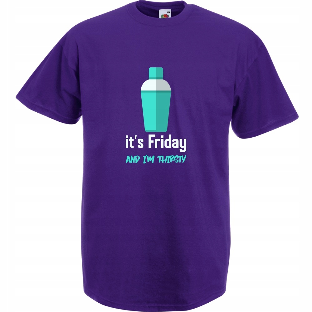 

Koszulka its friday and im thirsty XL fioletowa