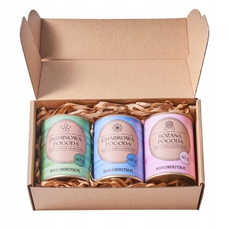 Levně Přírodní čaje jako dárek, sada Dworzysk Květy počasí 60 g 60 g 50 g